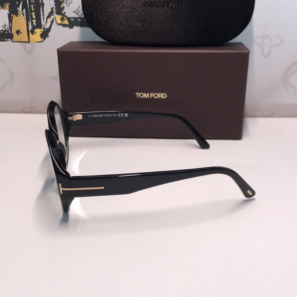 New Authentic Tom Ford TF5976-B 001 Black Eyeglasses - Picture 8 of 14
